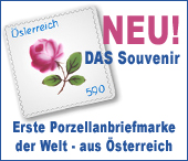 Erste Porzellanbriefmarke - Sondermarke